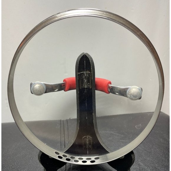 Circulon Glass Steel Replacement Pot Strainer Lid Red Silicone Handle 6 inch - Picture 2 of 3